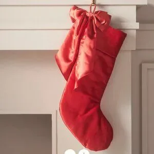 Anthropologie Velvet Bow Stocking - Thumbnail 3